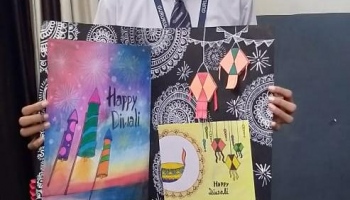 Diya Decoration and Card Making Competition (Class I to VIII)