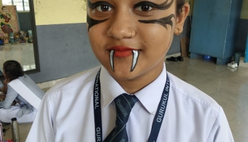 Face Painting Competition (Class IX to XII) Held On  21 Oct, 2019