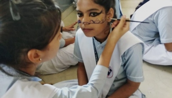 Face Painting Competition (Class IX to XII) Held On  21 Oct, 2019