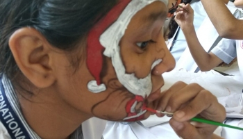 Face Painting Competition (Class IX to XII) Held On  21 Oct, 2019