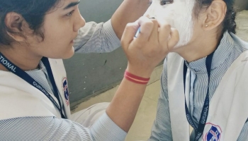 Face Painting Competition (Class IX to XII) Held On  21 Oct, 2019