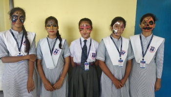 Face Painting Competition (Class IX to XII) Held On  21 Oct, 2019