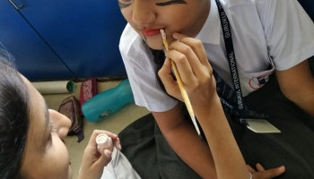 Face Painting Competition (Class IX to XII) Held On  21 Oct, 2019