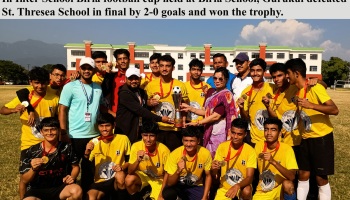 Gurukul International School lifted Aryaman Vikram Birla Institute of Learning, Haldwani Football Cup 2024.