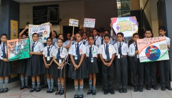 Today on date 14 September, 2018 students conduct special assembly on  Hindi Diwas