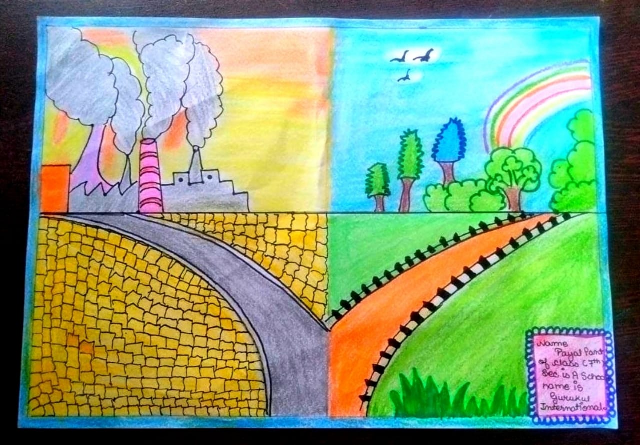 How To Draw World Environment Day Poster, 5th June Oil Pastel | Art Video  2022 - YouTube