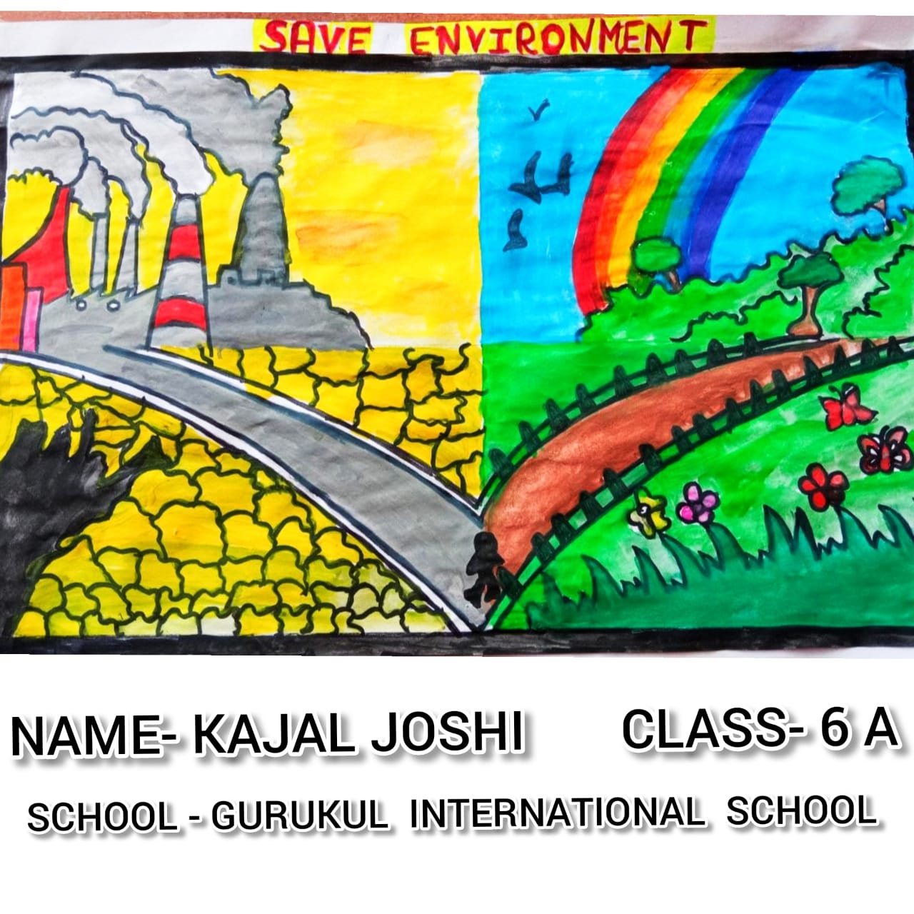 save environment drawing||air pollution||earth day||environment day poster  painting - YouTube