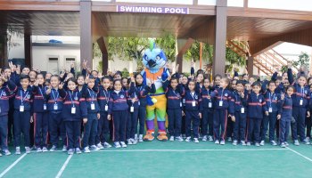 When Mauli visits Gurukul, Mascot of the 38th National games