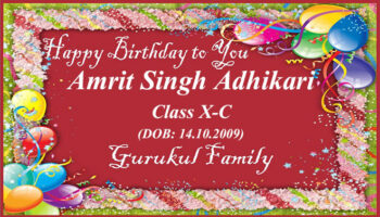 Happy Birthday - Amrit Singh Adhikari - Class X (C)